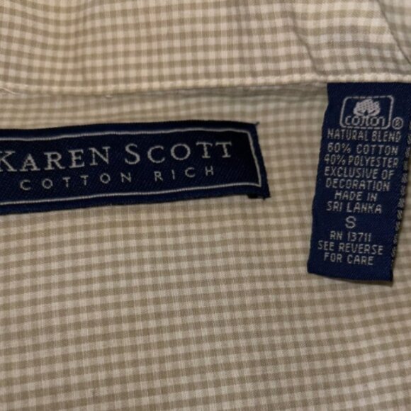 Karen Scott Embroidered Fall Autumn Cornucopia Pumpkin Patch Shirt S, Fall - Picture 7 of 7